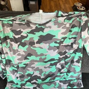 Sew In Love Neon Camouflage hoodie